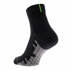 3 Season Outdoor Mid Length Merino Running Socks Black/Green