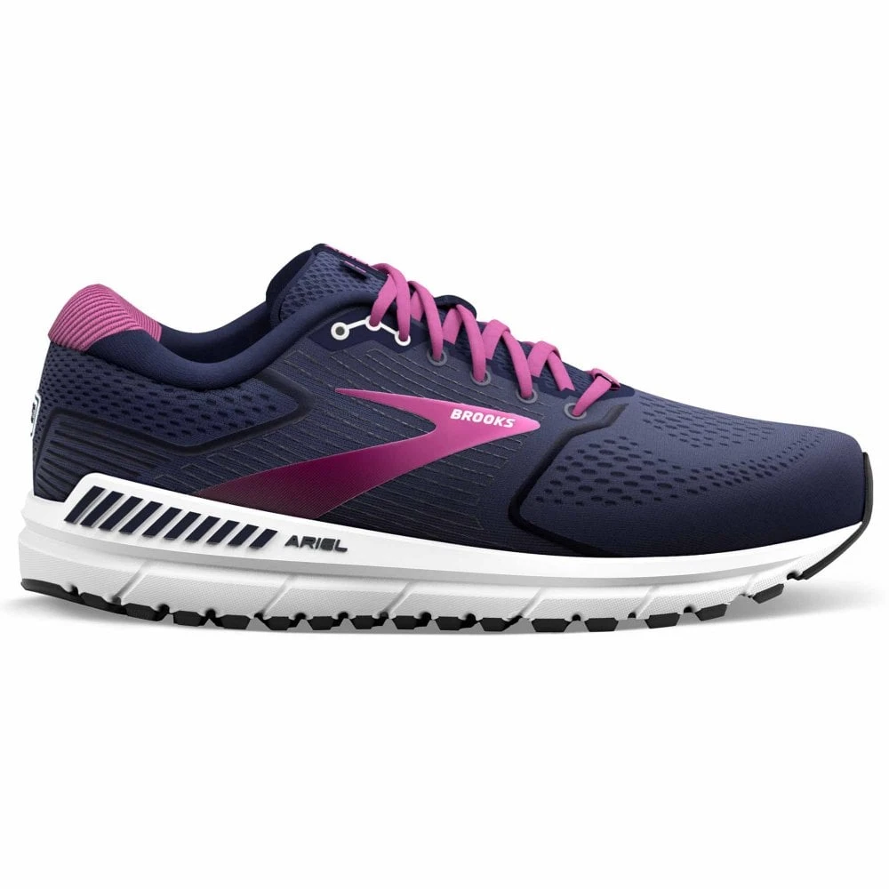 BROOKS Ariel 20 Womens Running Shoes Peacoat/Vivid Viola/White 3 BROOKS Ariel 20 Womens Running Shoes Peacoat/Vivid Viola/White