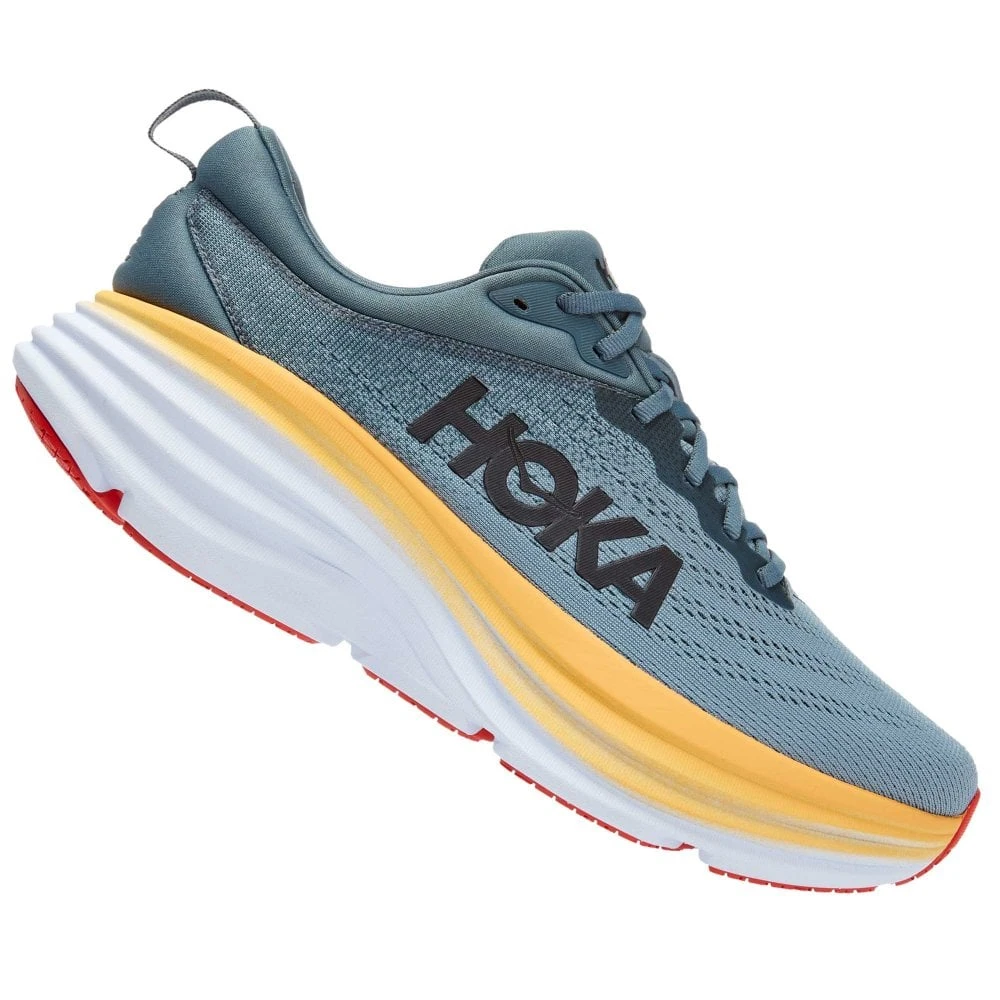 Hoka Bondi 8 Wide 2E Mens Running Shoes Goblin Blue/Mountain Spring 3 Hoka Bondi 8 Wide 2E Mens Running Shoes Goblin Blue/Mountain Spring
