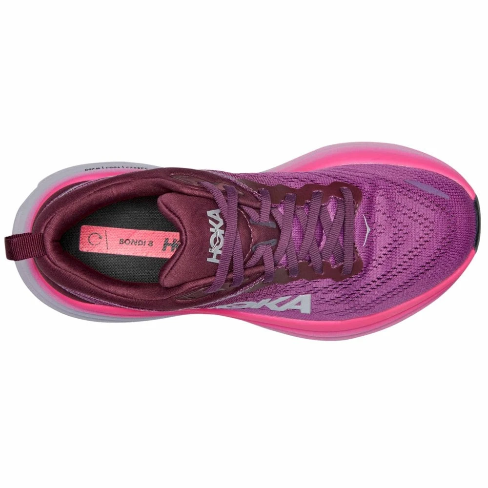 Hoka Bondi 8 Womens Running Shoes Beauty Berry/Grape Wine 4 Hoka Bondi 8 Womens Running Shoes Beauty Berry/Grape Wine - Image 2