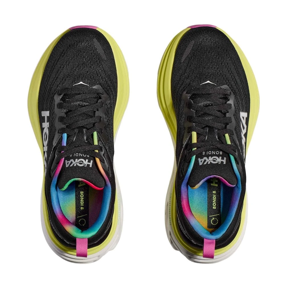 Hoka Bondi 8 Womens Running Shoes Black/Citrus Glow 4 Hoka Bondi 8 Womens Running Shoes Black/Citrus Glow - Image 2