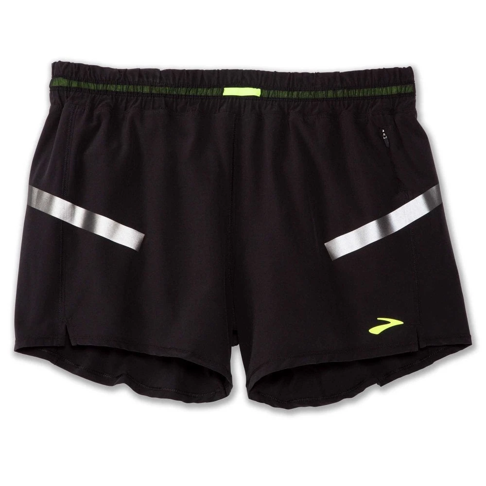 BROOKS Carbonite 4" 2-in-1 Womens TWIN Running Shorts With Stretchy Inner Black/Nightlife 3 BROOKS Carbonite 4" 2-in-1 Womens TWIN Running Shorts With Stretchy Inner Black/Nightlife
