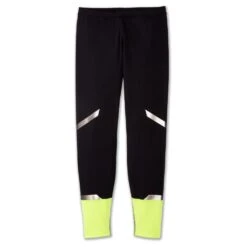 BROOKS Carbonite HI-VIS Reflective Womens Running Tights Black/Icy Grey/Nightlife