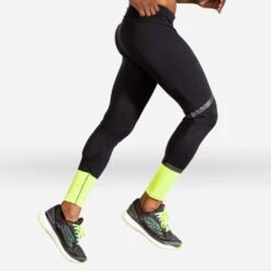 BROOKS Carbonite HI-VIS Reflective Womens Running Tights Black/Icy Grey/Nightlife -Sports Apparel Shop carbonite hi vis reflective womens running tights black icy grey nightlife p6786 26772 image