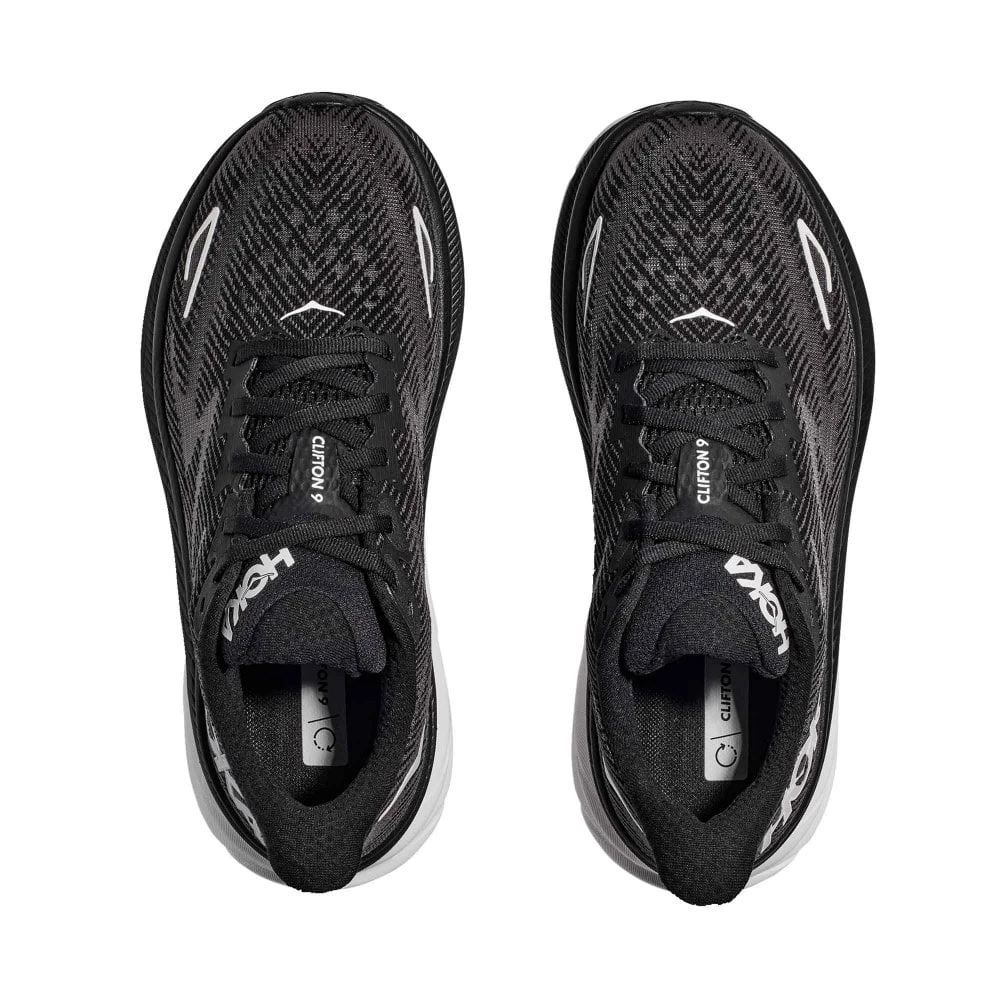 Hoka Clifton 9 Mens Running Shoes Black/White 5 Hoka Clifton 9 Mens Running Shoes Black/White - Image 3