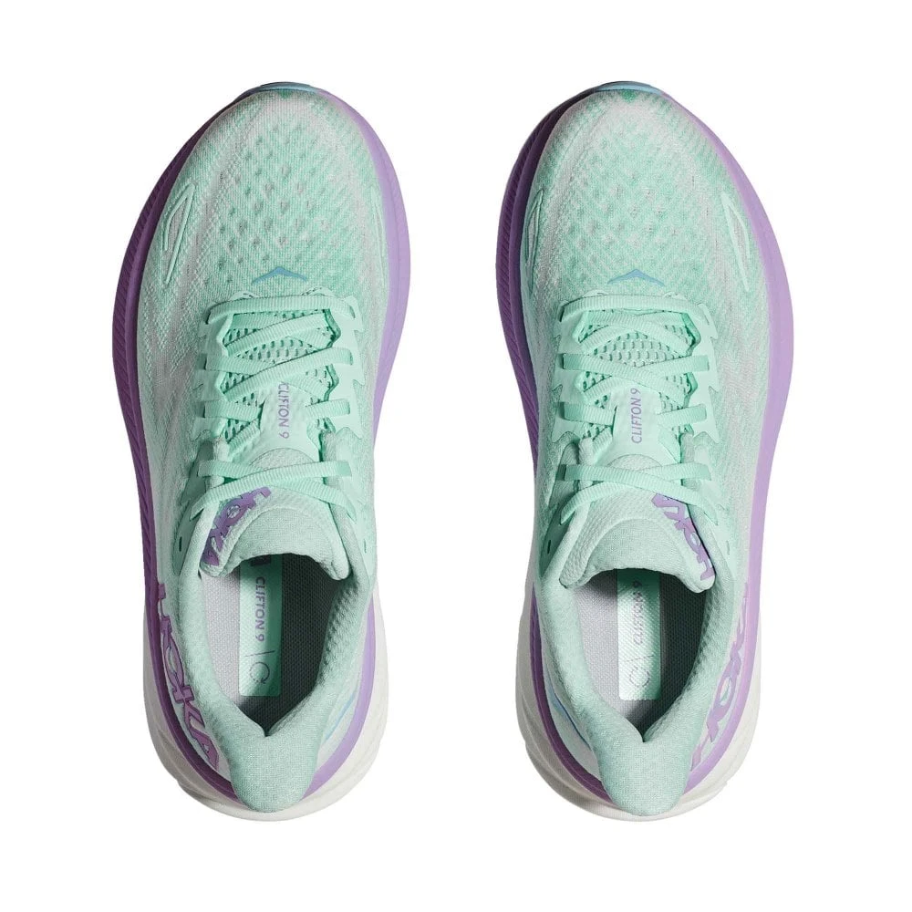 Hoka Clifton 9 Wide Womens Running Shoes Sunlit Ocean/Lilac Mist 5 Hoka Clifton 9 Wide Womens Running Shoes Sunlit Ocean/Lilac Mist - Image 3