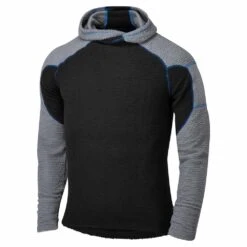 OMM Core+ Insulated & Sweat Wicking Mens Running Hoodie Black/Grey
