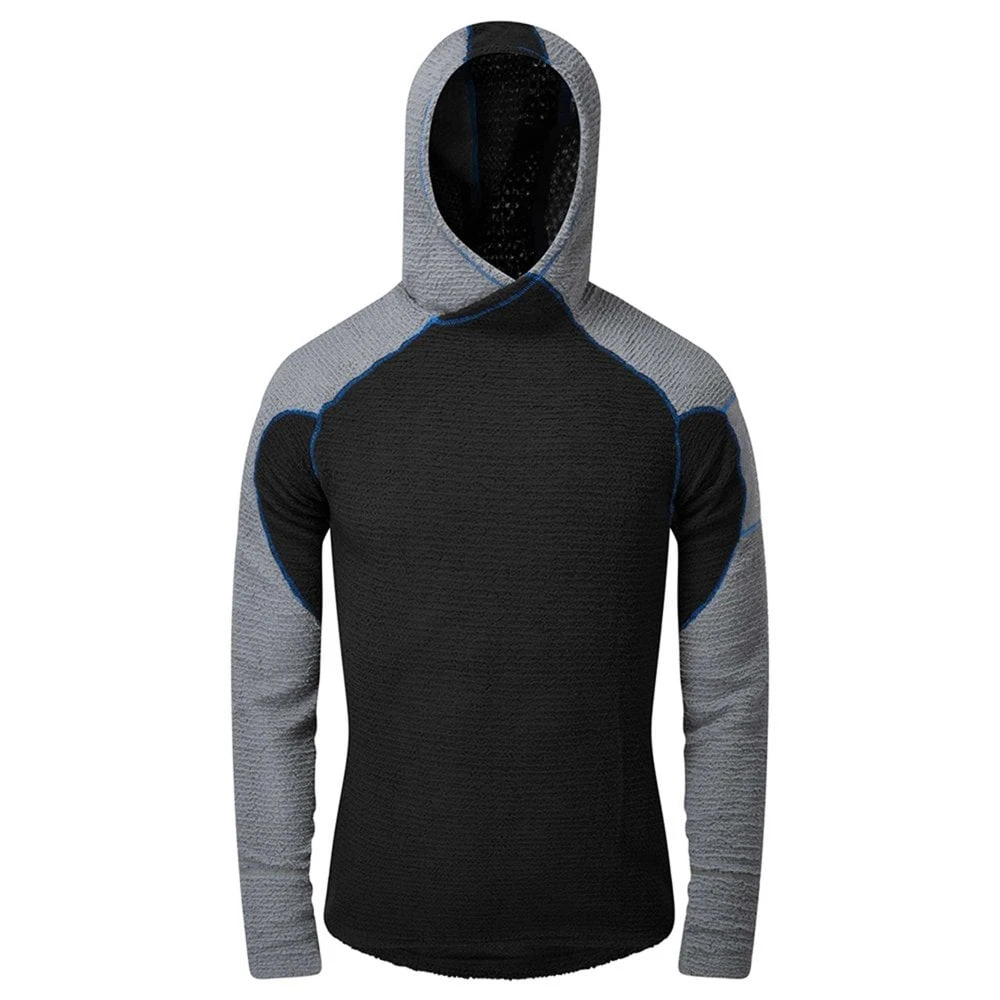OMM Core+ Insulated & Sweat Wicking Mens Running Hoodie Black/Grey 4 OMM Core+ Insulated & Sweat Wicking Mens Running Hoodie Black/Grey - Image 2