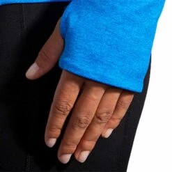 BROOKS Dash 1/2 Zip Womens Running Mid Layer Heather/Blue Bolt -Sports Apparel Shop dash 1 2 zip womens warm breathable running mid layer heather blue bolt p6956 27370 image