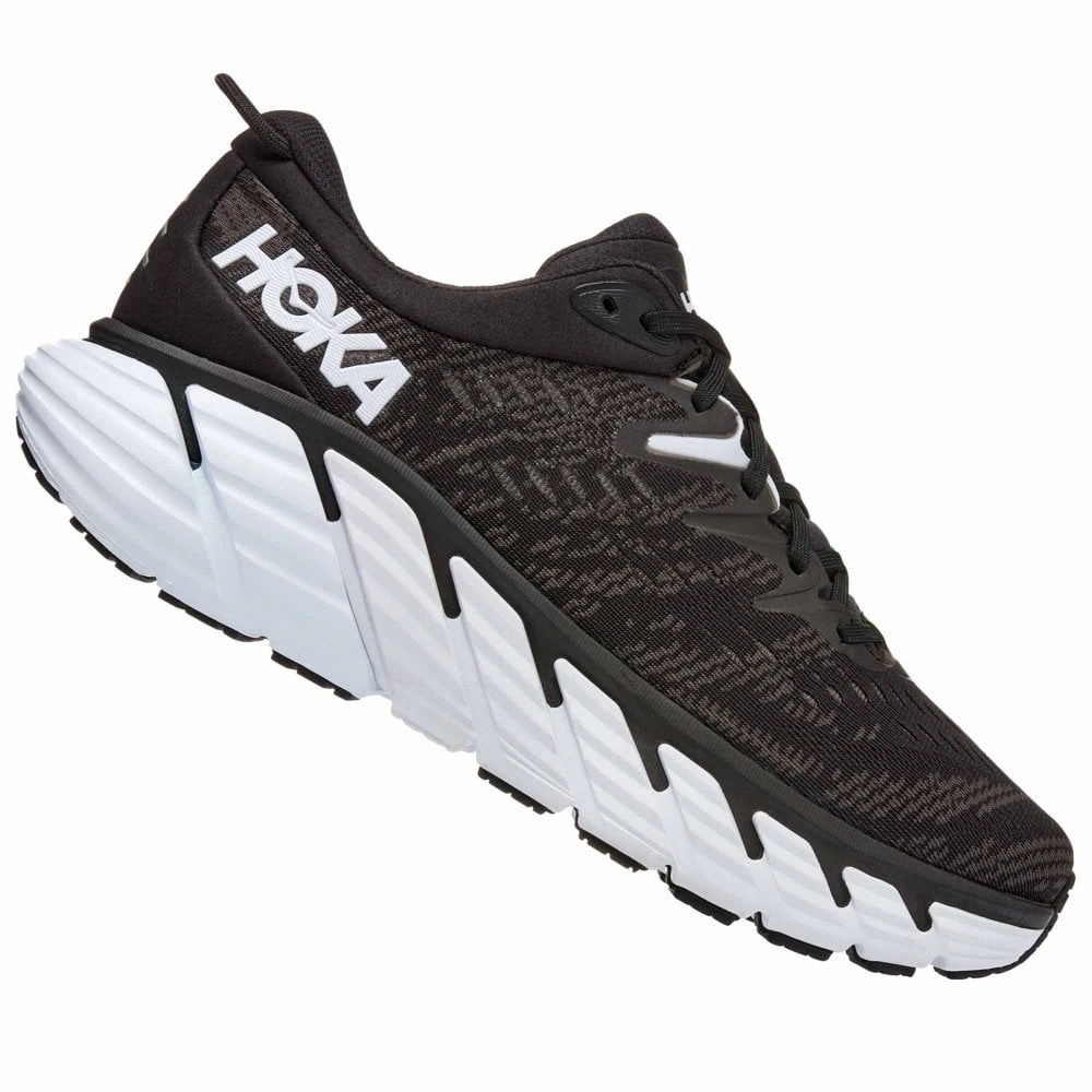Hoka Gaviota 4 Wide 2E Mens Running Shoes Black/White 3 Hoka Gaviota 4 Wide 2E Mens Running Shoes Black/White