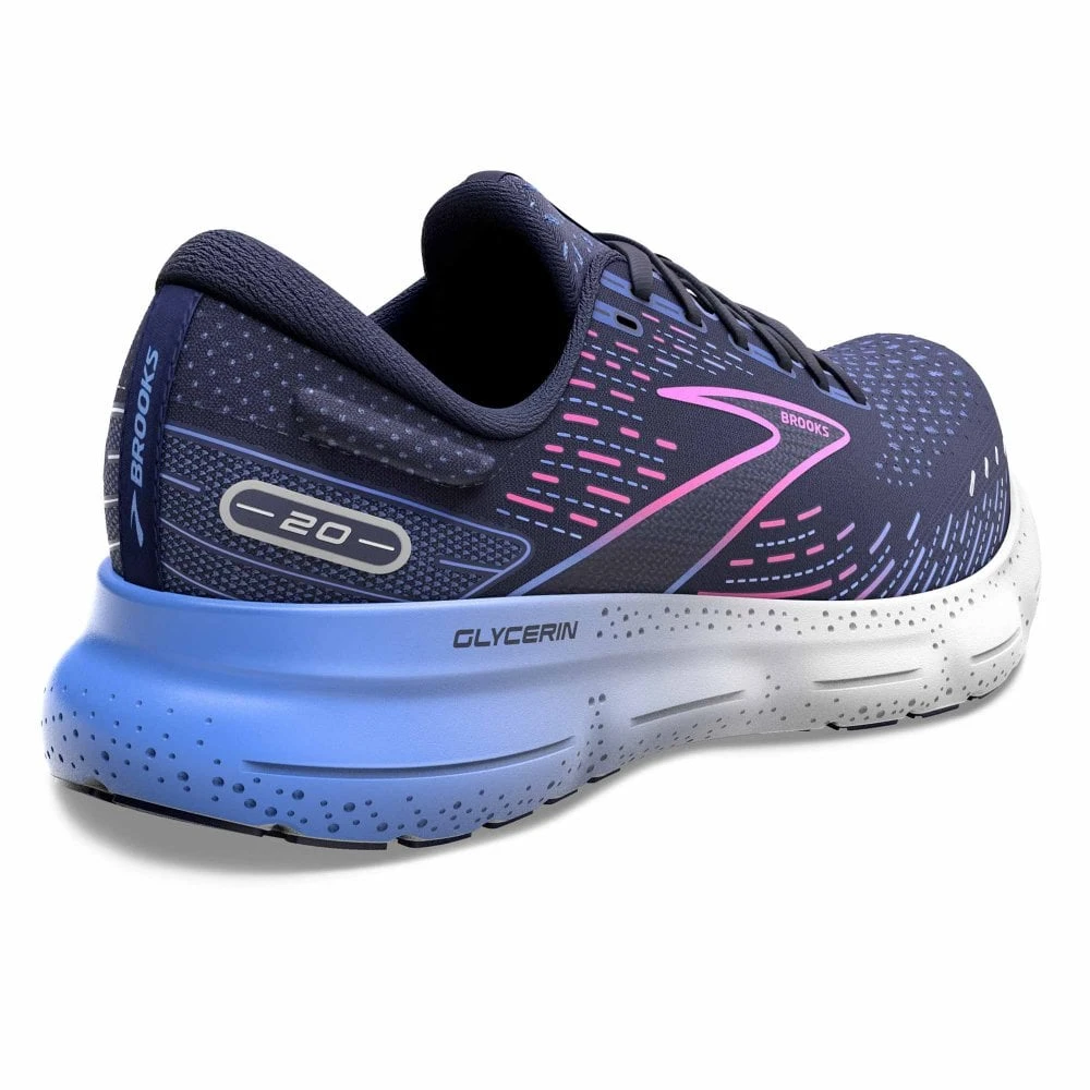 BROOKS Glycerin 20 Wide D Womens Running Shoes Peacoat/Blue/Pink 4 BROOKS Glycerin 20 Wide D Womens Running Shoes Peacoat/Blue/Pink - Image 2