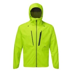 RONHILL Infinity Fortify Mens Waterproof Running Jacket Fluo Yellow