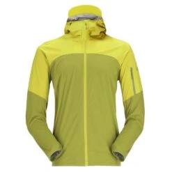 Rab Kinetic Ultra Men's Waterproof Jacket Aspen Green/Zest