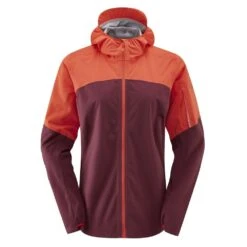 Rab Kinetic Ultra Womens Waterproof Jacket Red Grapefruit/Deep Heather