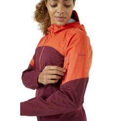 Rab Kinetic Ultra Womens Waterproof Jacket Red Grapefruit/Deep Heather -Sports Apparel Shop kinetic ultra womens waterproof jacket red grapefruit deep heather p7323 28812 image