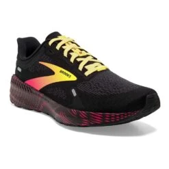 BROOKS Launch GTS 9 Mens Running Shoes Black/Pink/Yellow
