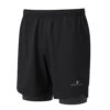 RONHILL Life 7" Mens Twin Running Shorts Black/Charcoal Marl -Sports Apparel Shop life 7 mens twin running shorts black charcoal marl p7189 28272 image