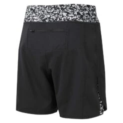 RONHILL Life 7" Unlined Womens Running Shorts Black/Mono Mushroom -Sports Apparel Shop life 7 unlined womens running shorts black mono mushroom p6345 25006 image