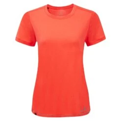 RONHILL Life Tencel Womens Short Sleeved Sweat Wicking Running T-Shirt Hot Coral
