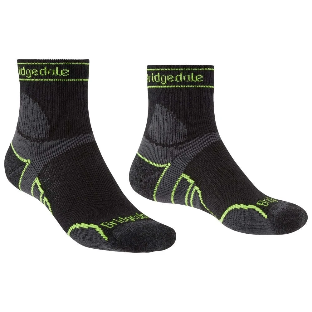 Bridgedale Lightweight T2 Merino Sport 3/4 Crew Length Running Socks Black 3 Bridgedale Lightweight T2 Merino Sport 3/4 Crew Length Running Socks Black