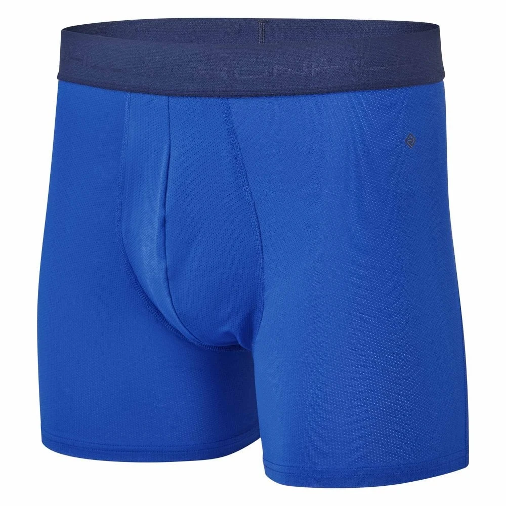 RONHILL Mens 4.5" Running Boxer Shorts Azurite 3 RONHILL Mens 4.5" Running Boxer Shorts Azurite