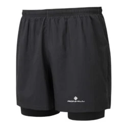 RONHILL Men's Core Twin Shorts Black/Bright White