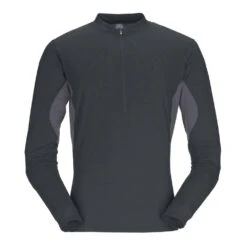 Rab Men's Sonic Ultra Zip Long Sleeve Tee Beluga/Graphene