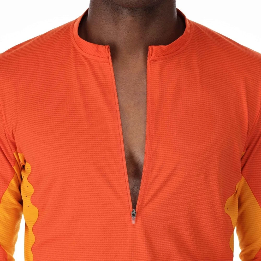 Rab Men's Sonic Ultra Zip Long Sleeve Tee Firecracker/Sunset 4 Rab Men's Sonic Ultra Zip Long Sleeve Tee Firecracker/Sunset - Image 2