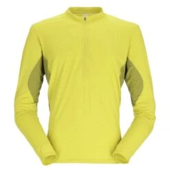 Rab Men's Sonic Ultra Zip Long Sleeve Tee Zest/Aspen