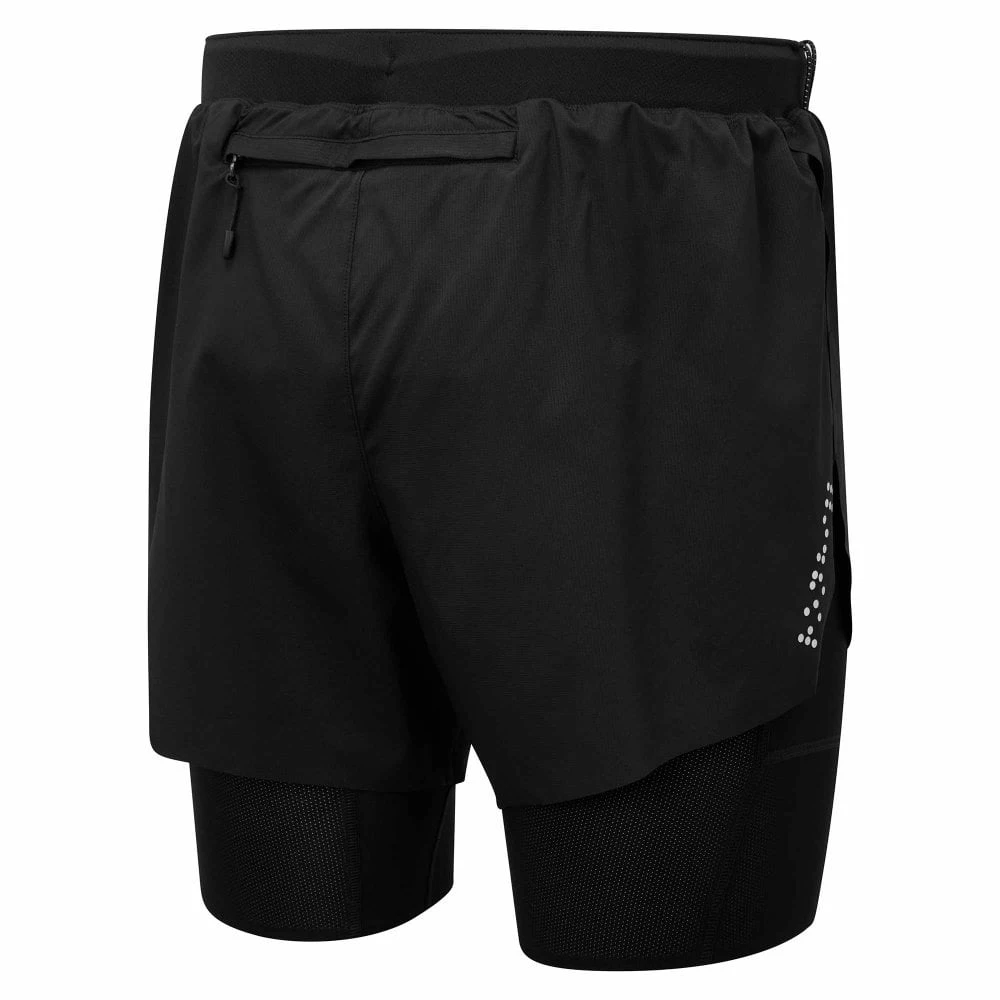 RONHILL Mens Tech Distance Twin Running Shorts All Black 4 RONHILL Mens Tech Distance Twin Running Shorts All Black - Image 2