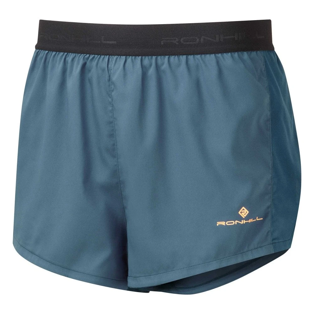 RONHILL Mens Tech Revive Racer Shorts Peacoat/Neon Peach 3 RONHILL Mens Tech Revive Racer Shorts Peacoat/Neon Peach