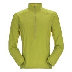 Rab Men's Windveil Pull-On Running Windshell Aspen Green/Zest
