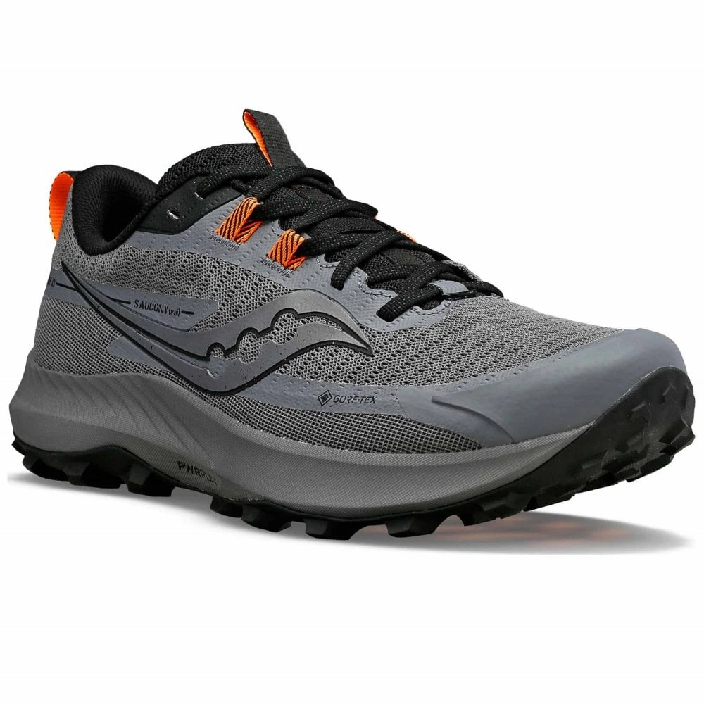 Saucony Peregrine 13 GTX Mens Waterproof Trail Running Shoes Gravel/Black 3 Saucony Peregrine 13 GTX Mens Waterproof Trail Running Shoes Gravel/Black