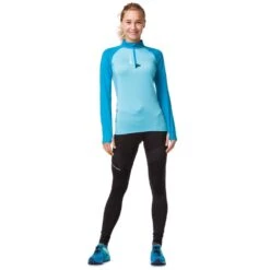 Raidlight Performer Womens Long Sleeved Running T-Shirt Light Blue -Sports Apparel Shop performer womens long sleeved breathable running t shirt light blue p5281 19847 image