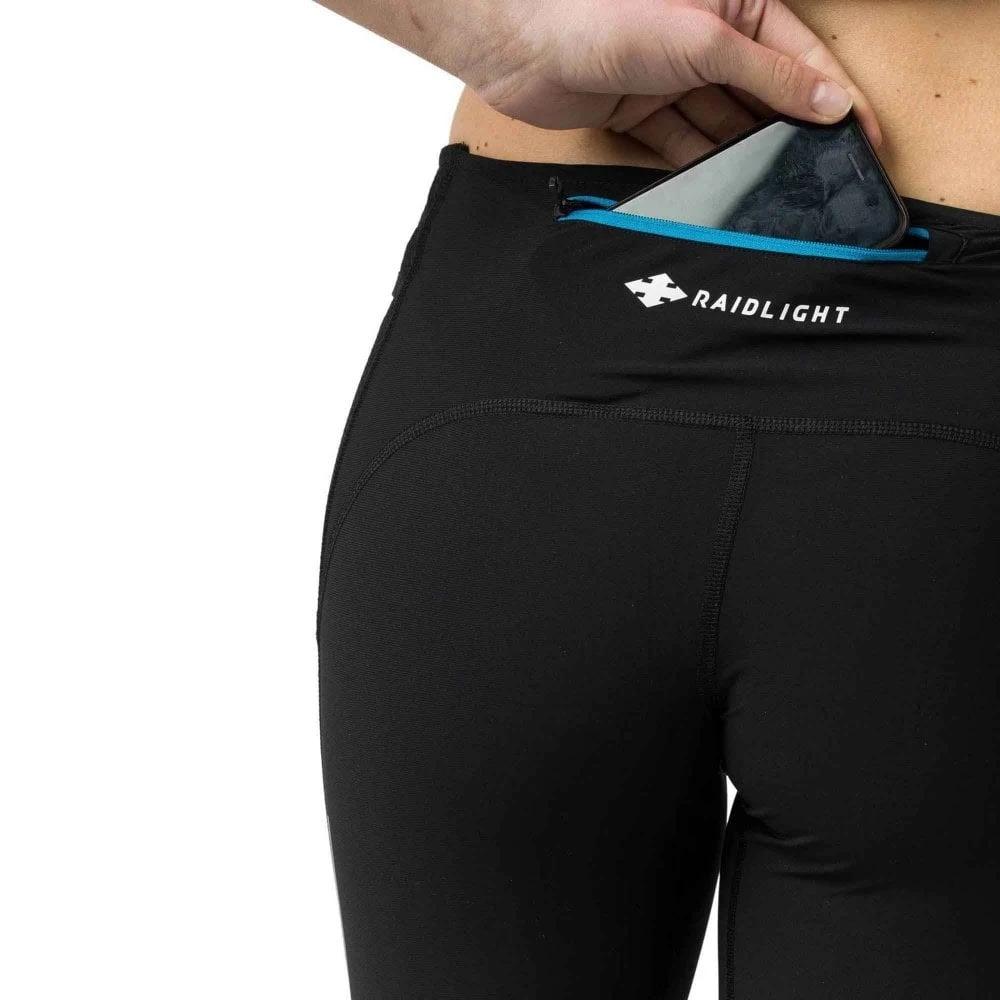 Raidlight Responsiv 3/4 Womens Stretchy & Breathable Running Tights Black 5 Raidlight Responsiv 3/4 Womens Stretchy & Breathable Running Tights Black - Image 3