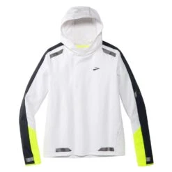 BROOKS Run Visible Womens Thermal Hoodie White/Asphalt/Nightlife