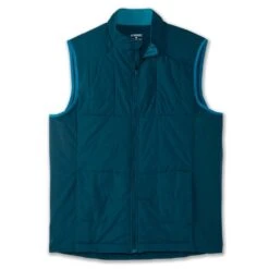 BROOKS Shield Hybrid Vest Mens Insulated Running Gilet Alpine/Electric Blue