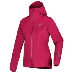 Stormshell Womens Waterproof Running Jacket Full Zip Pink