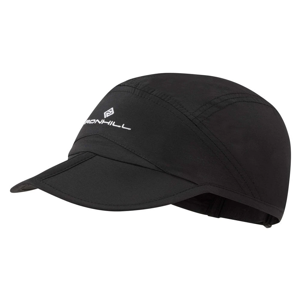 RONHILL Sun Split Cap Unisex Running Hat All Black 3 RONHILL Sun Split Cap Unisex Running Hat All Black