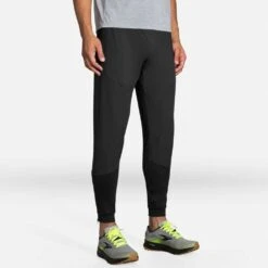 BROOKS Switch Hybrid Mens Water Resistant & Wind Resistant Running Pants Black -Sports Apparel Shop switch hybrid mens water resistant wind resistant running pants black p6657 26298 image