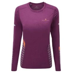 RONHILL Tech Afterhours Women's L/S Running T-Shirt Grape/Mango