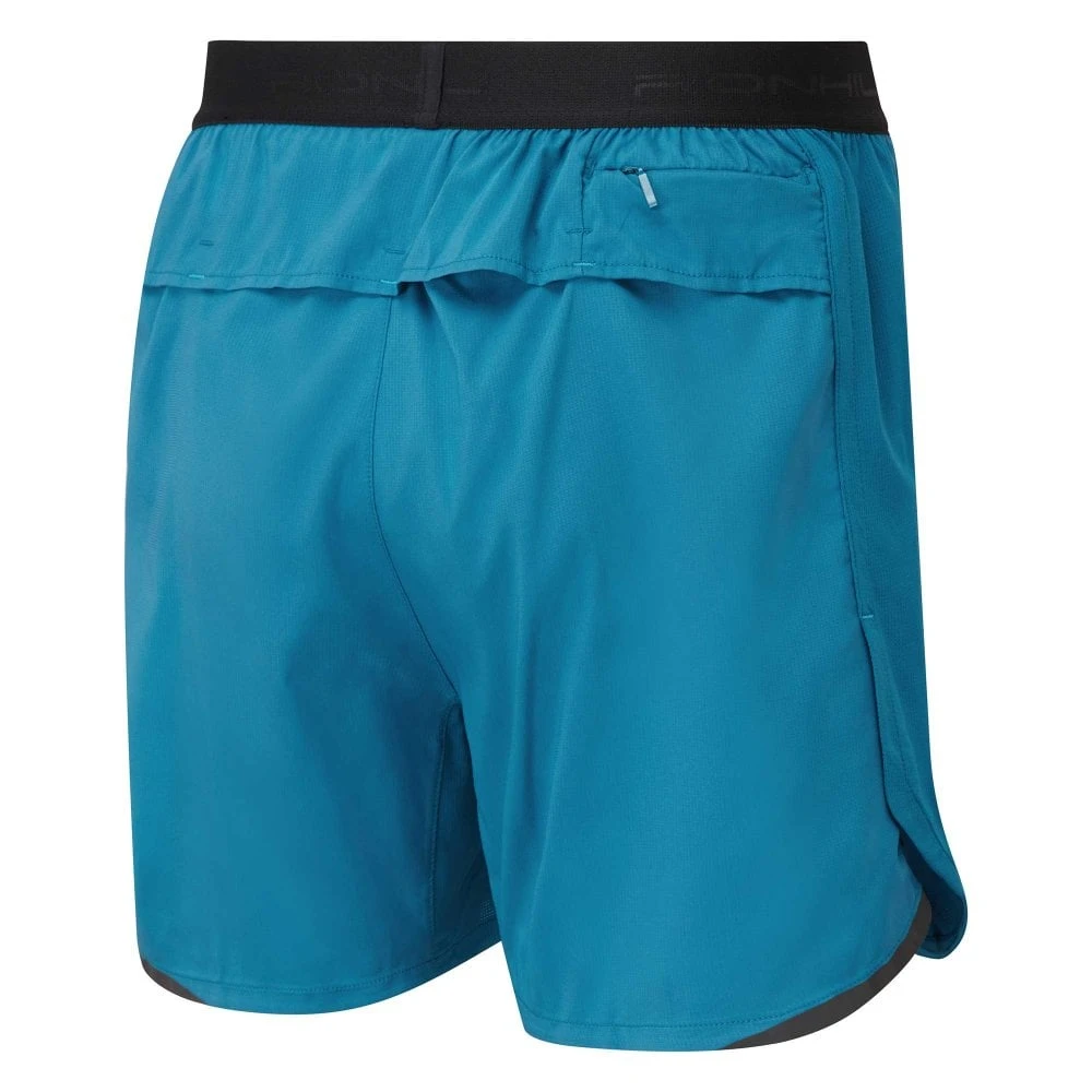 RONHILL Tech Revive Mens 5" Running Shorts Prussian Blue/Cyan 4 RONHILL Tech Revive Mens 5" Running Shorts Prussian Blue/Cyan - Image 2