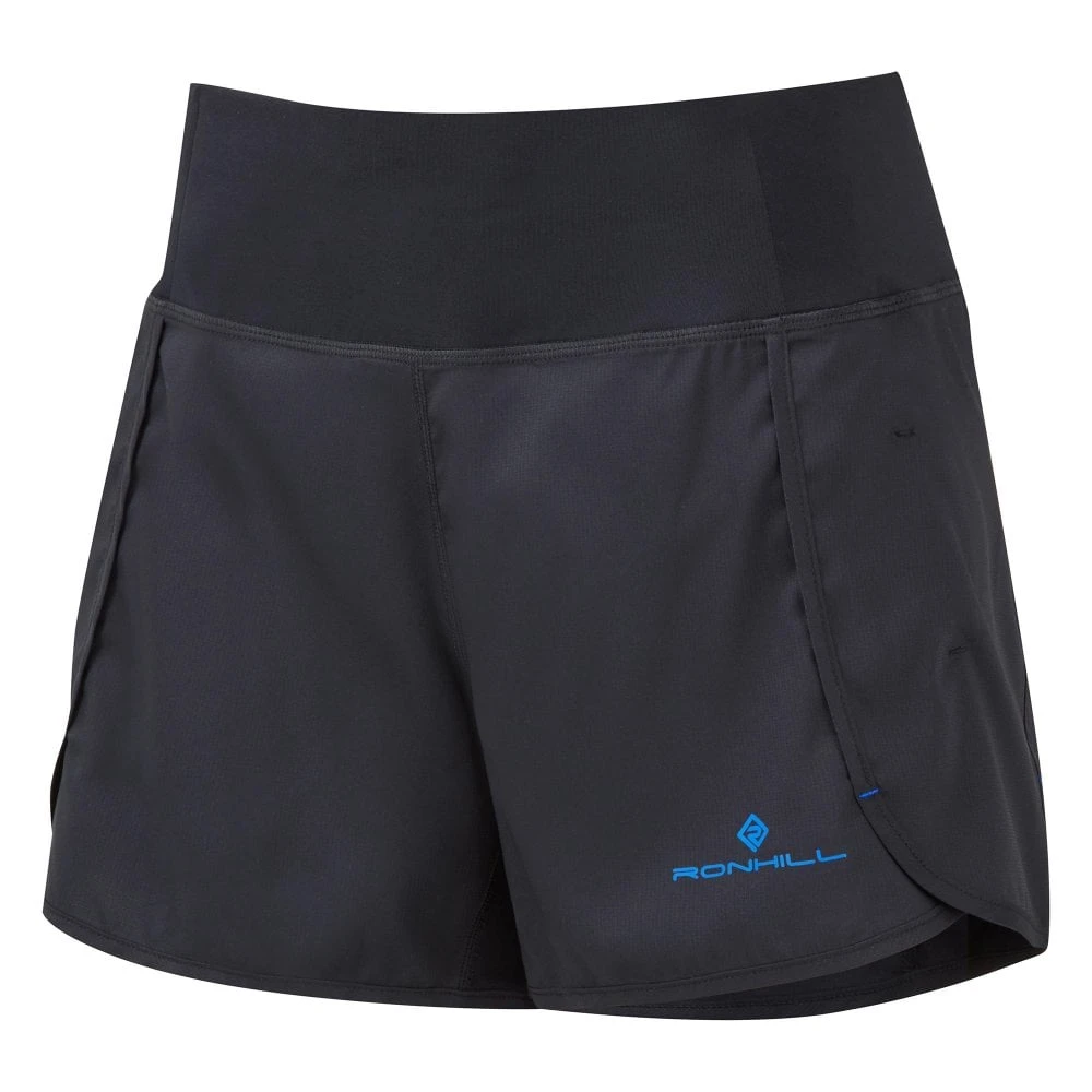 RONHILL Tech Revive Womens Running Shorts Black/Azurite 3 RONHILL Tech Revive Womens Running Shorts Black/Azurite