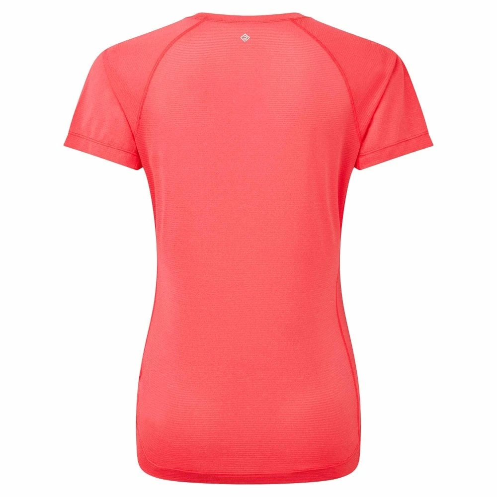RONHILL Tech Short Sleeved Womens Running T-Shirt Hot Pink Marl/Pewter 4 RONHILL Tech Short Sleeved Womens Running T-Shirt Hot Pink Marl/Pewter - Image 2