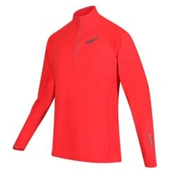 Technical Mid Mens Half Zip Sweat Wicking Running Top/Mid Layer Red