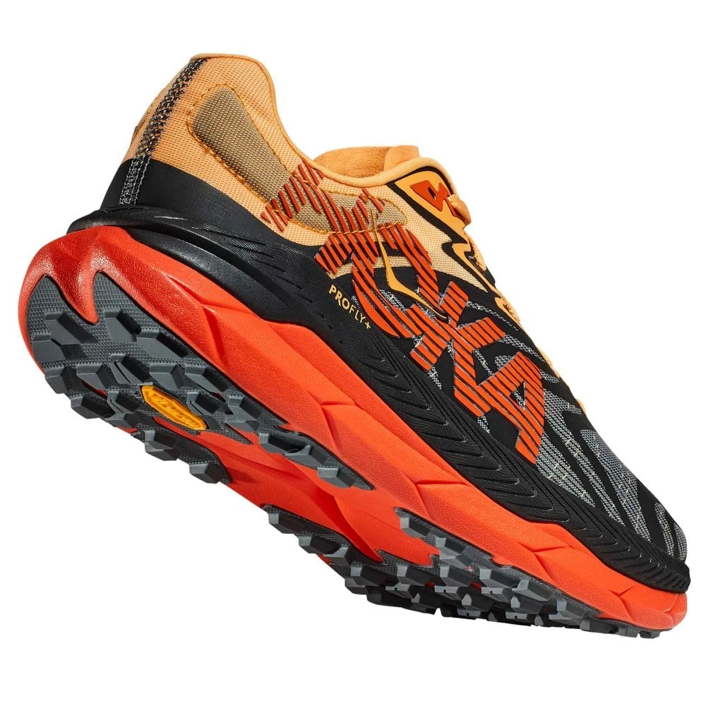Hoka Tecton X 2 Mens Trail Running Shoes Black/Flame 4 Hoka Tecton X 2 Mens Trail Running Shoes Black/Flame - Image 2