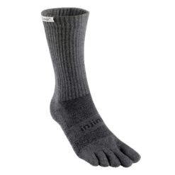 Injinji Trail Midweight Crew Womens Running Toe Socks Granite