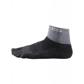 Injinji Trail Midweight Mini Crew Unisex Running Toe Socks Granite 4 Injinji Trail Midweight Mini Crew Unisex Running Toe Socks Granite - Image 2