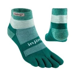 Injinji Trail Midweight Mini Crew Unisex Running Toe Socks Sagebrush