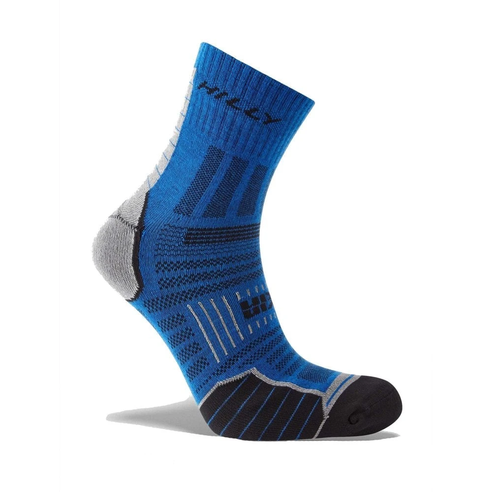 Twinskin Anklet Mens Dual Layer Moisture Wicking Running Socks Azurite/Grey Marl 3 Twinskin Anklet Mens Dual Layer Moisture Wicking Running Socks Azurite/Grey Marl